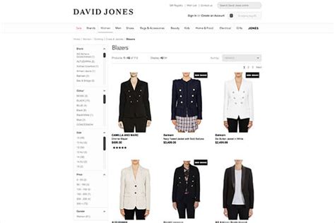 david jones women's suits